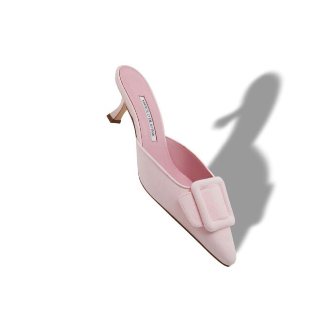Maysale Ljusrosa mockamules med spänne