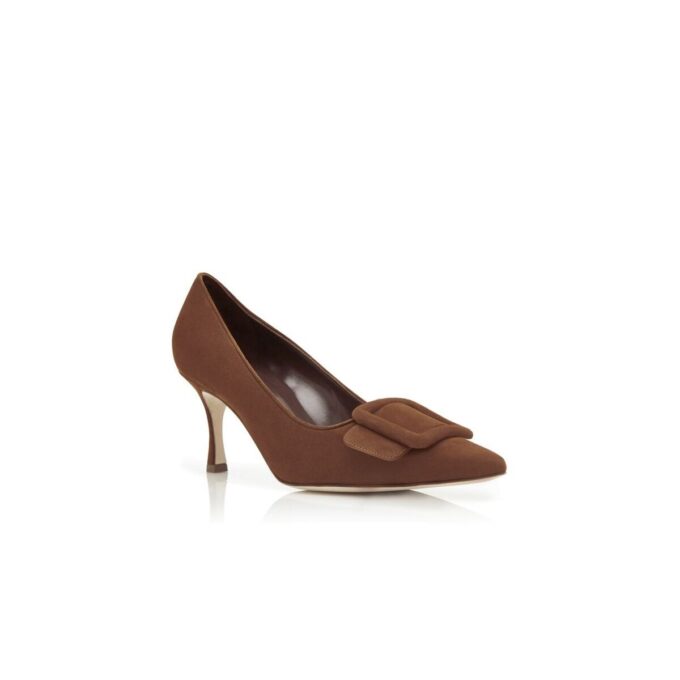 Maysalepump 70 Bruna pumps i mocka med spänne Maysalepump 70 Bruna pumps i mocka med spänne