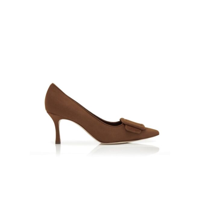 Maysalepump 70 Bruna pumps i mocka med spänne Maysalepump 70 Bruna pumps i mocka med spänne