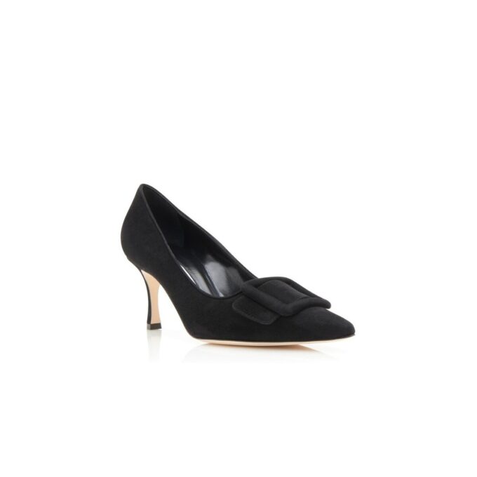 Maysalepump 70 Svarta pumps i mocka med spänne Maysalepump 70 Svarta pumps i mocka med spänne