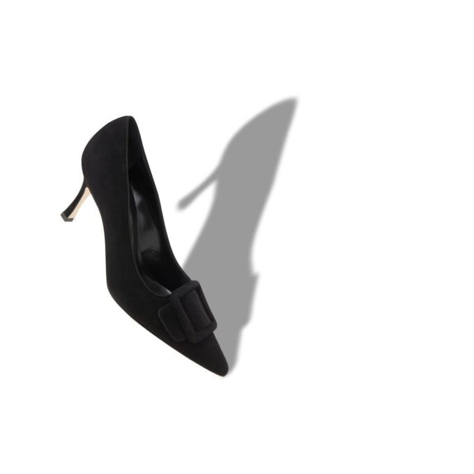 Maysalepump 70 Svarta pumps i mocka med spänne Maysalepump 70 Svarta pumps i mocka med spänne