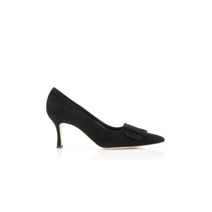 Maysalepump 70 Svarta pumps i mocka med spänne Maysalepump 70 Svarta pumps i mocka med spänne