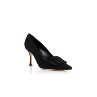 Maysalepump 90 Svarta pumps i mocka med spänne Maysalepump 90 Svarta pumps i mocka med spänne