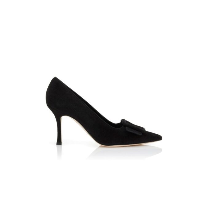 Maysalepump 90 Svarta pumps i mocka med spänne Maysalepump 90 Svarta pumps i mocka med spänne