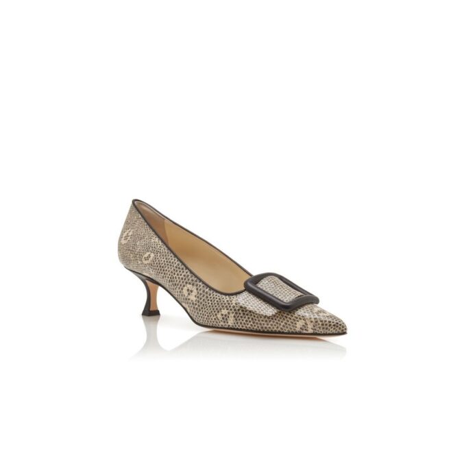 Maysalepump Pumps i kalvskinn med ödlemönster Maysalepump Pumps i kalvskinn med ödlemönster