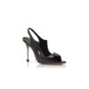 MINZA Svarta slingback-sandaler i lackläder MINZA Svarta slingback-sandaler i lackläder