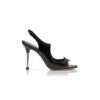 MINZA Svarta slingback-sandaler i lackläder MINZA Svarta slingback-sandaler i lackläder