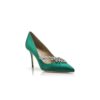 Nadira Gröna Pumps i satin med smyckespänne Nadira Gröna Pumps i satin med smyckespänne