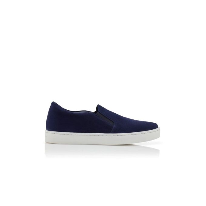 NADORA marinblå slip-on-sneakers i mocka NADORA marinblå slip-on-sneakers i mocka