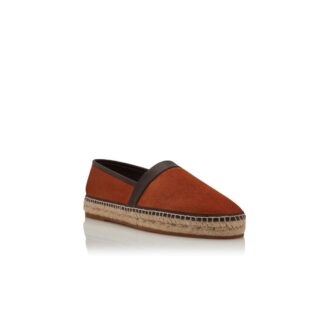 NERANO Espadriller i orange kalvskinn