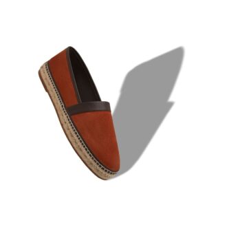 NERANO Espadriller i orange kalvskinn