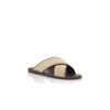 OTAWI ljusbeige raffia-sandaler med korsade remmar OTAWI ljusbeige raffia-sandaler med korsade remmar