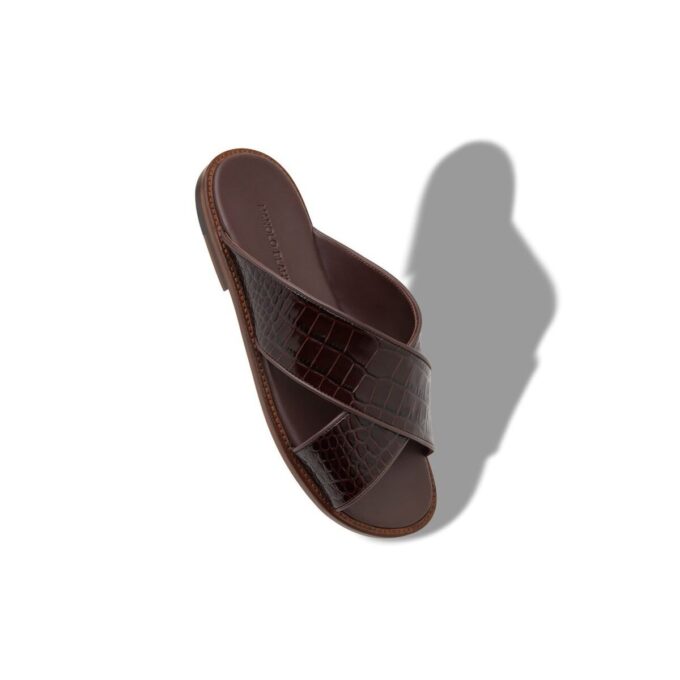 OTAWI mörkbruna sandaler i kalvskinn OTAWI mörkbruna sandaler i kalvskinn