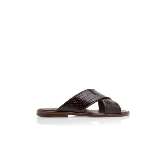 OTAWI mörkbruna sandaler i kalvskinn OTAWI mörkbruna sandaler i kalvskinn