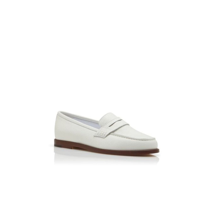 PERRITA Vita pennyloafers i kalvskinn PERRITA Vita pennyloafers i kalvskinn