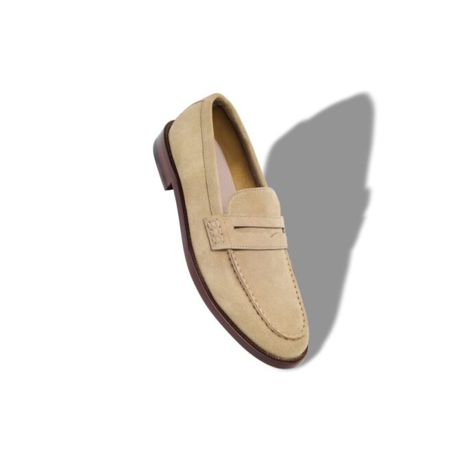 PERRY Beige mocka-pennyloafers