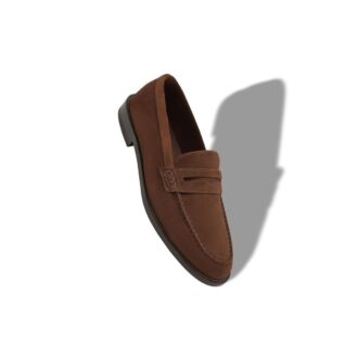 PERRY Mörkbruna pennyloafers i mocka