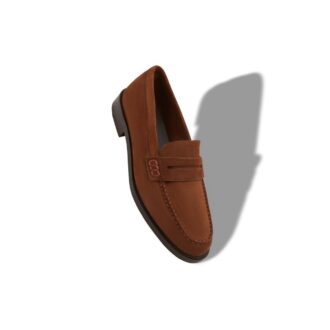 PERRY Mörkbruna pennyloafers i mocka