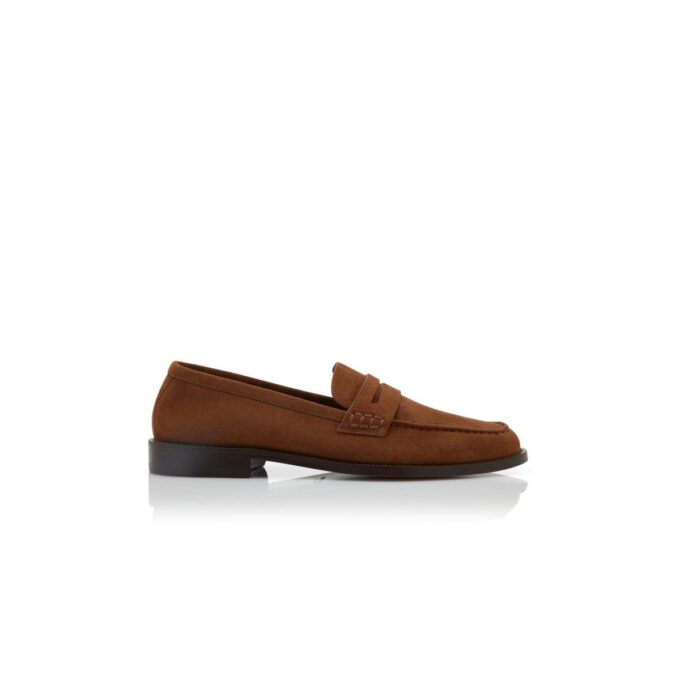 PERRY Mörkbruna pennyloafers i mocka PERRY Mörkbruna pennyloafers i mocka