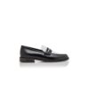 PERRY svartvita pennyloafers i kalvskinn PERRY svartvita pennyloafers i kalvskinn