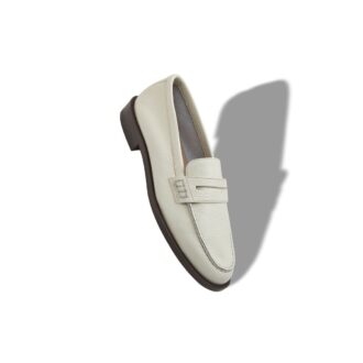 PERRY Vita pennyloafers i kalvskinn