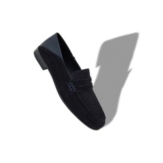 PLYMOUTH Marinblå mocka-Loafers