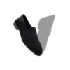 PLYMOUTH Penny Loafers i svart mocka PLYMOUTH Penny Loafers i svart mocka
