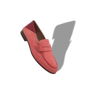 PLYMOUTH rosa mocka-pennyloafers