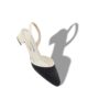 RAFFRO Pumps i krämfärgad och svart raffia med slingback RAFFRO Pumps i krämfärgad och svart raffia med slingback