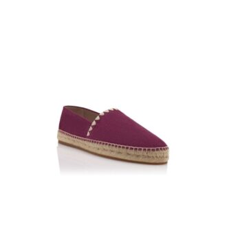 RAITO Mörkröda espadriller i kalvskinn