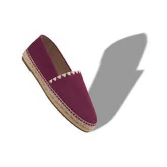 RAITO Mörkröda espadriller i kalvskinn