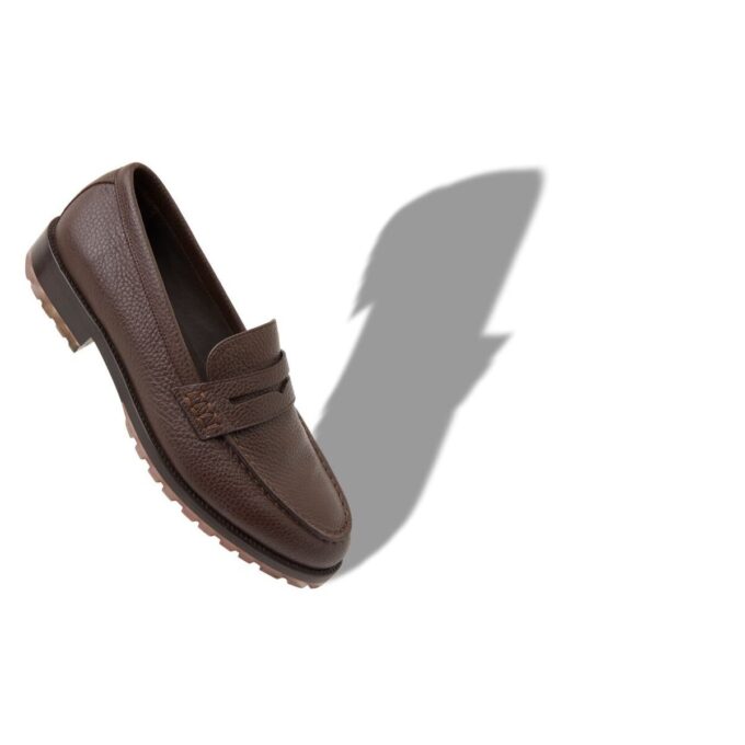 RANDY Mörkbruna pennyloafers i kalvskinn RANDY Mörkbruna pennyloafers i kalvskinn