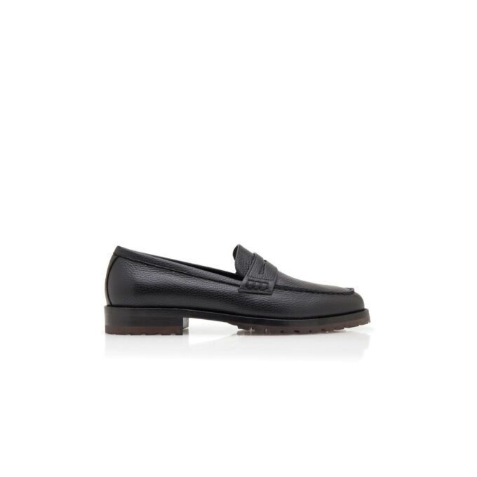 RANDY Svarta pennyloafers i kalvskinn RANDY Svarta pennyloafers i kalvskinn