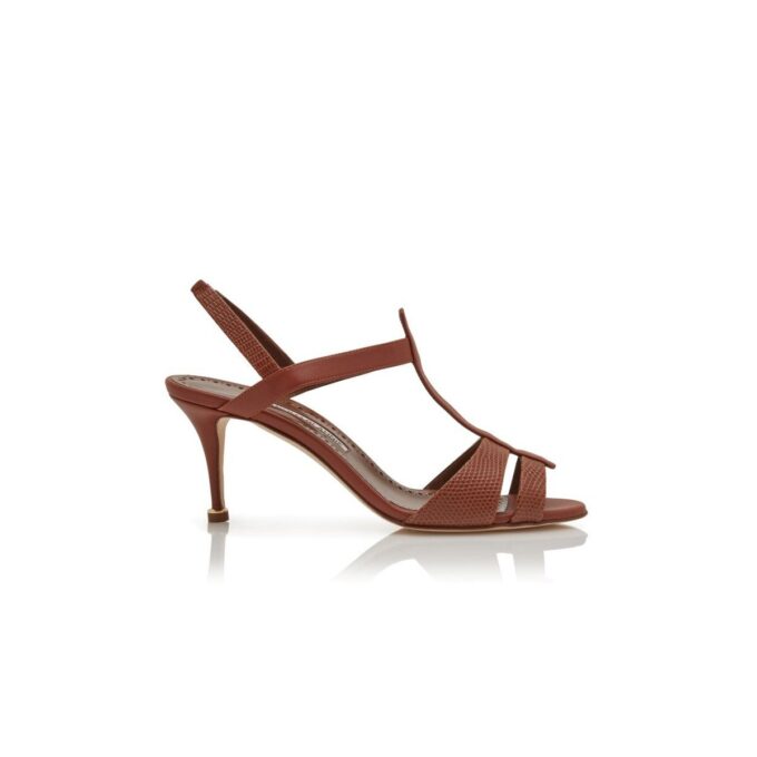 RETAUXLO Bruna sandaler i kalvskinn med T-rem RETAUXLO Bruna sandaler i kalvskinn med T-rem