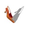 RONCONASLI Orange satinpumps med kristallprydnad och slingback RONCONASLI Orange satinpumps med kristallprydnad och slingback