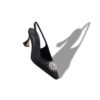 RONCONASLI Svarta pumps i satin med kristallprydnad och slingback RONCONASLI Svarta pumps i satin med kristallprydnad och slingback