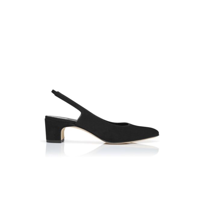 SAWRASO svarta slingback-Pumps i mocka SAWRASO svarta slingback-Pumps i mocka