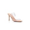 Scolto ljusbeige PVC-mules med öppen tå Scolto ljusbeige PVC-mules med öppen tå