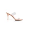 Scolto ljusbeige PVC-mules med öppen tå Scolto ljusbeige PVC-mules med öppen tå