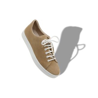 SEMANADO Låga sneakers i beige mocka
