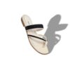 SUSARA Krämfärgade platta sandaler i raffia SUSARA Krämfärgade platta sandaler i raffia
