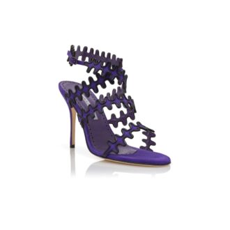 SYBA Lila mocka-sandaler med ankelrem
