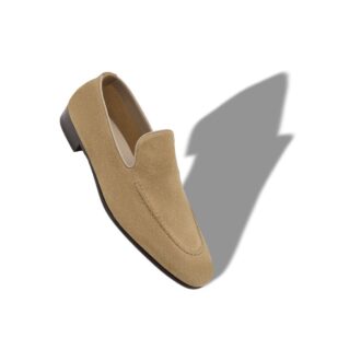 TRURO Loafers i khakifärgat mocka