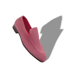 TRURO Loafers i mörkrosa mocka