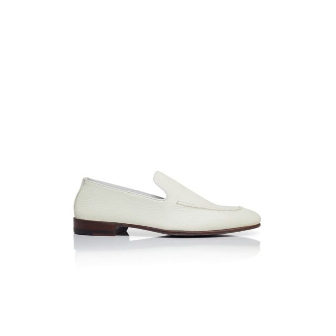 TRURO Loafers i vitt kalvskinn