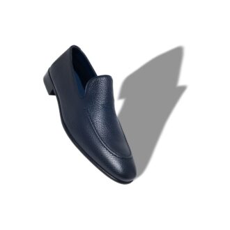 TRURO Marinblå Loafers i kalvskinn