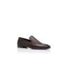TRURO Mörkbruna loafers i kalvskinn