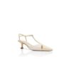 TURGIMOD Ljusbeige pumps i nappaläder med T-rem TURGIMOD Ljusbeige pumps i nappaläder med T-rem