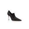 VALMONT Svarta pumps i satin med detalj på vristen VALMONT Svarta pumps i satin med detalj på vristen