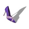 VIERAPUMP Lila Pumps i satin med veckade detaljer VIERAPUMP Lila Pumps i satin med veckade detaljer